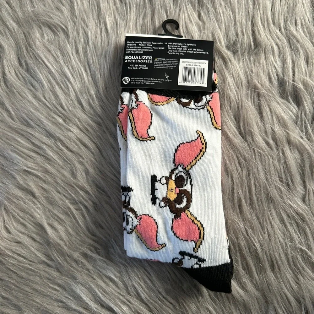 Gremlins Crew Socks‎ Size 9-13 White One Pair